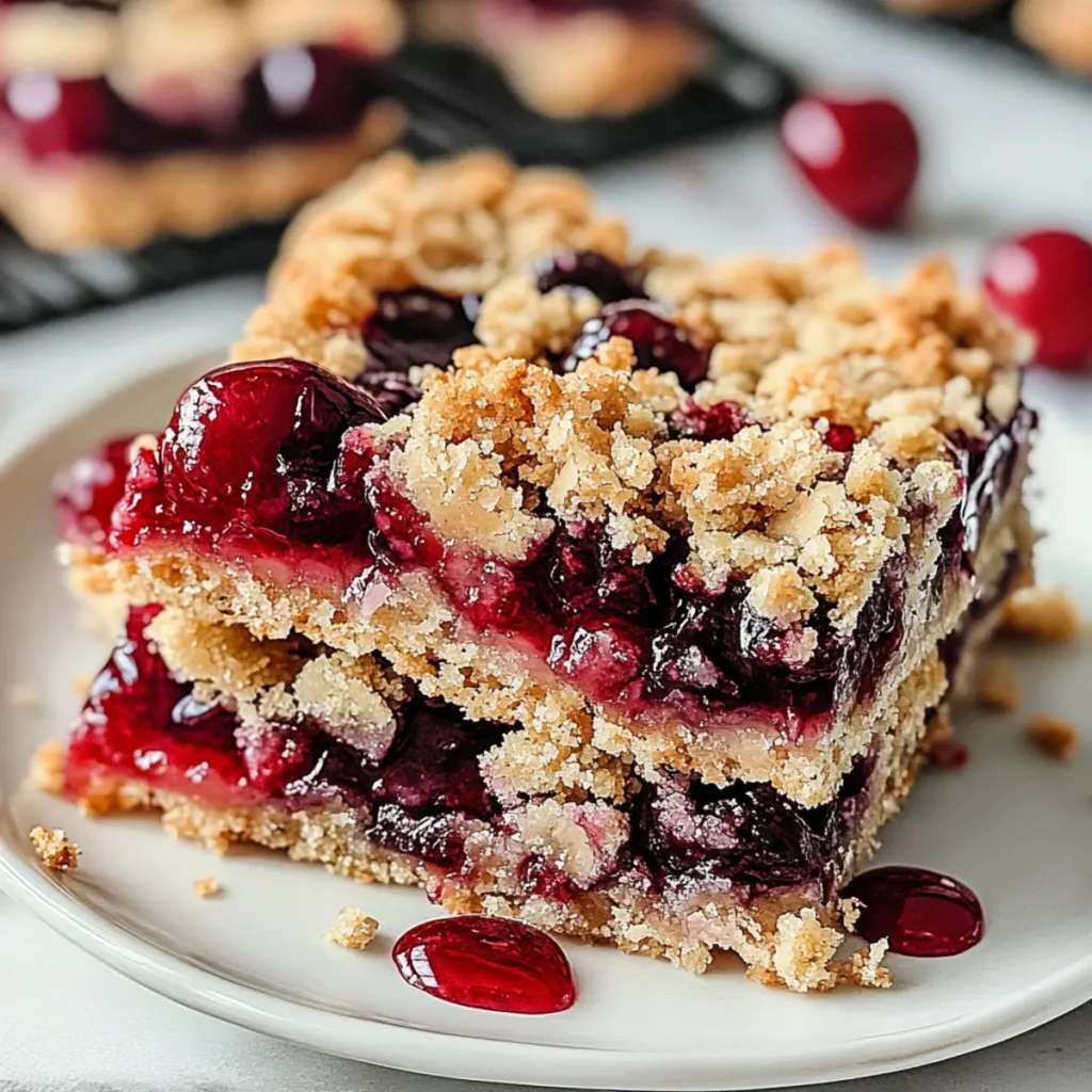 Cherry Crumble Bars