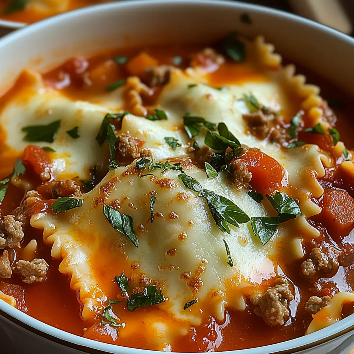 One Pot Lasagna Soup