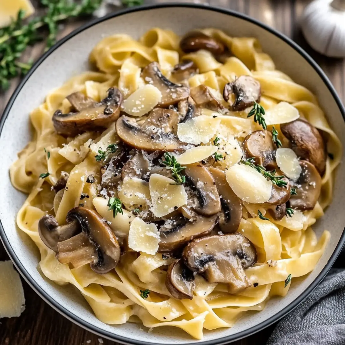 One-Pot Mushroom & White Bean Pasta with Tagliatelle Recipe