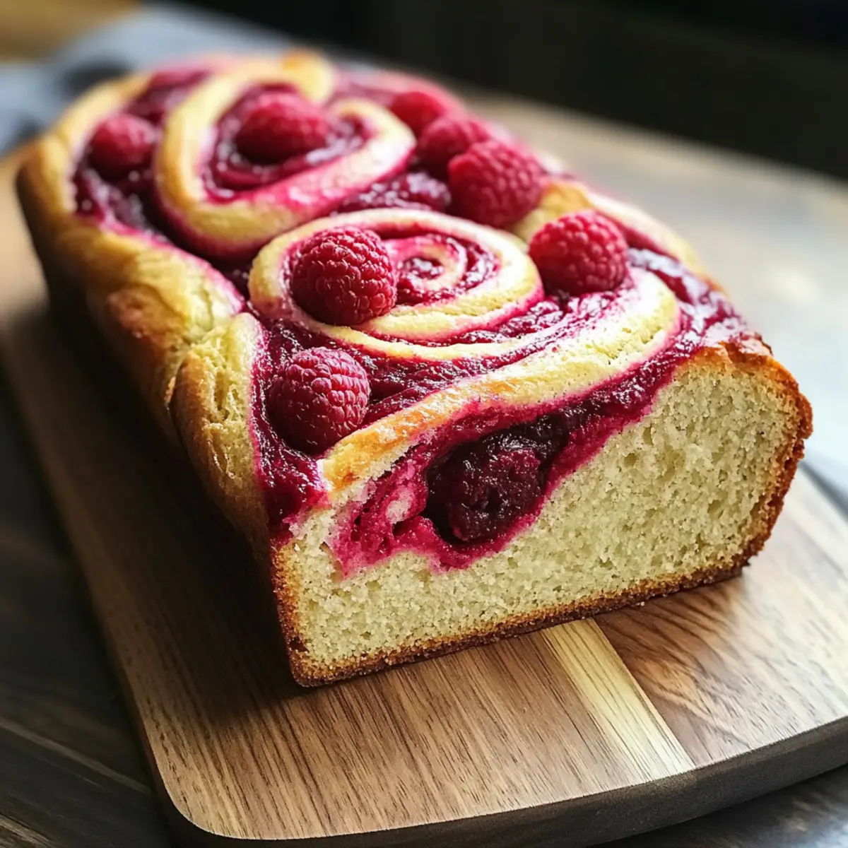 Raspberry Swirl Brioche Loaf