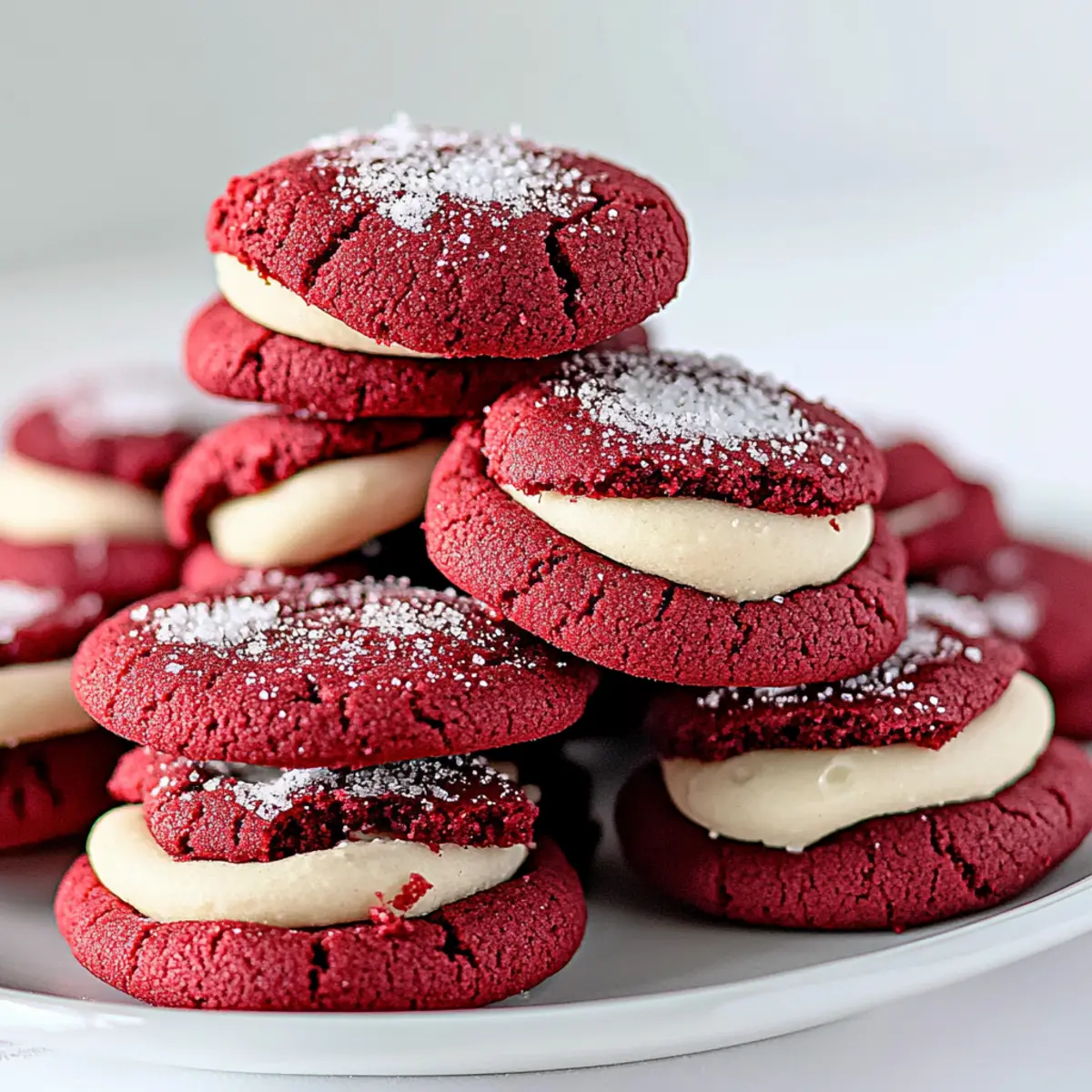 Red Velvet Blossom Cookies