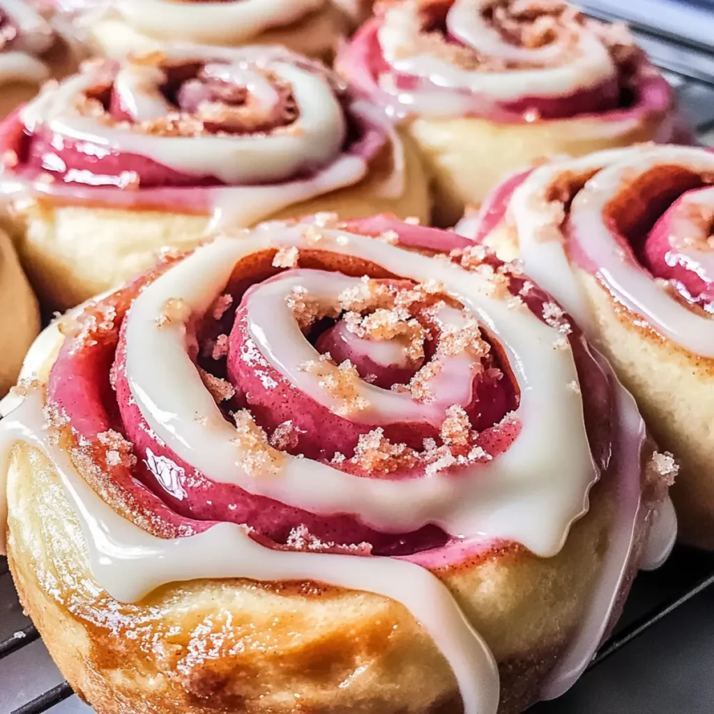 Pink Velvet Cinnamon Rolls