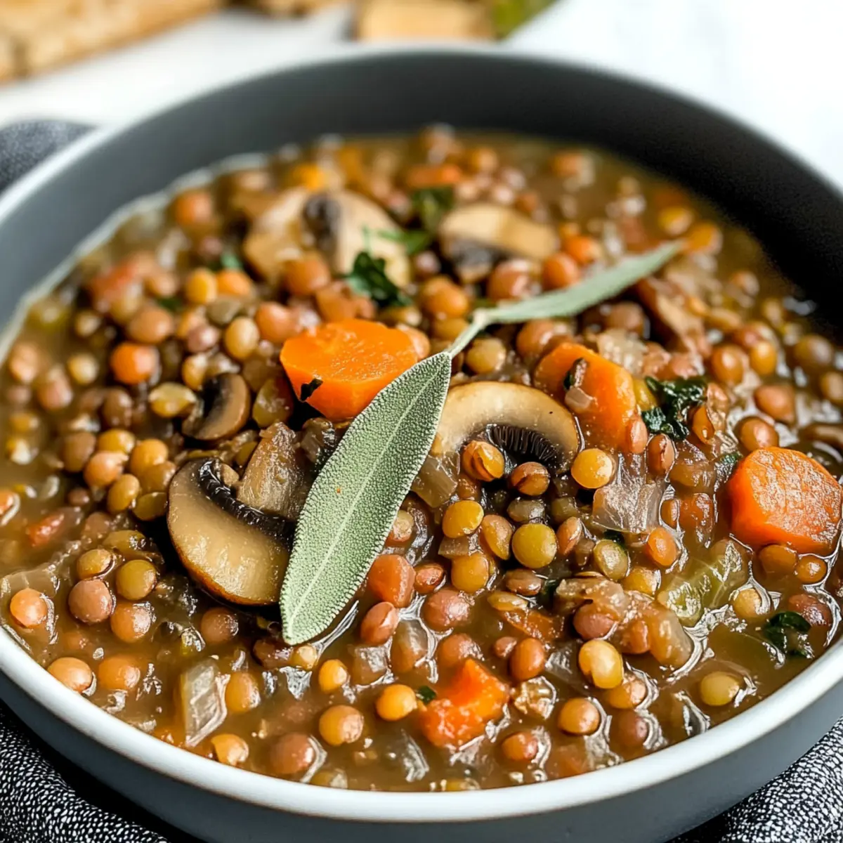 Easy Vegan Lentil Mushroom Stew Recipe for Healthy Comfort Food