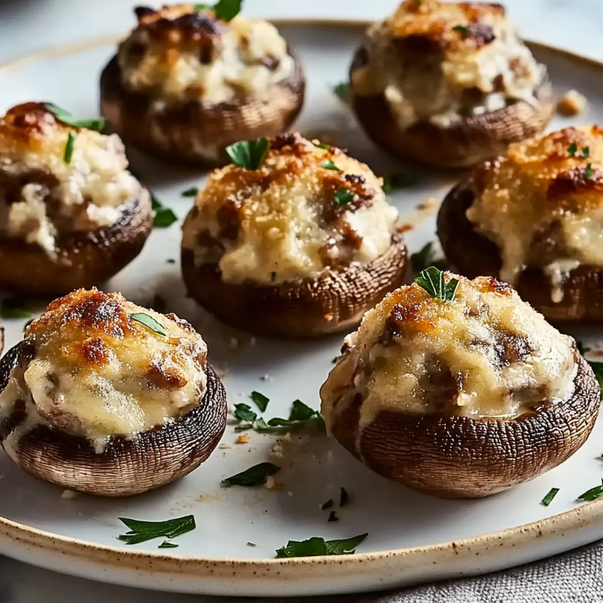 The BEST Stuffed Mushrooms