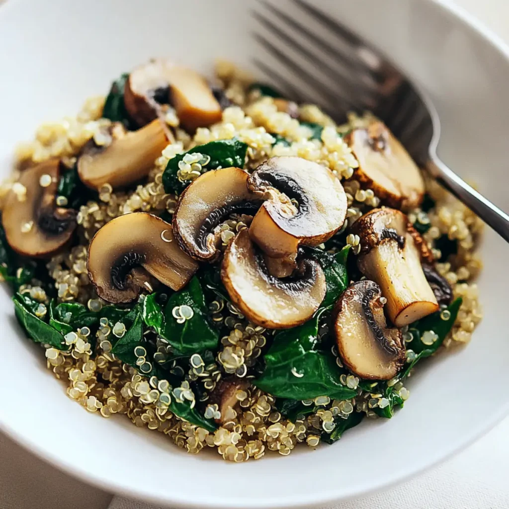 Quick and Healthy 20-Minute Mushroom Spinach Quinoa Recipe