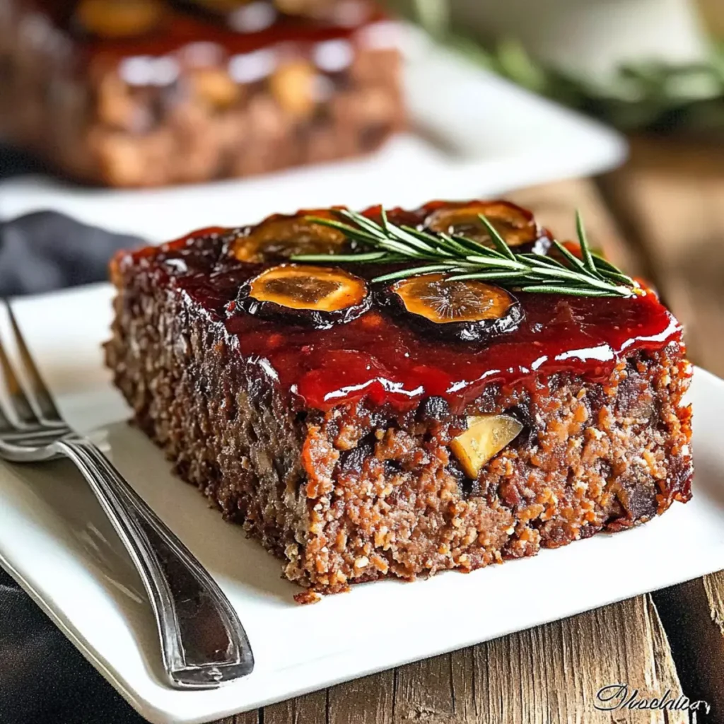Delicious Vegan Mushroom Meatloaf with Savory Ketchup Glaze