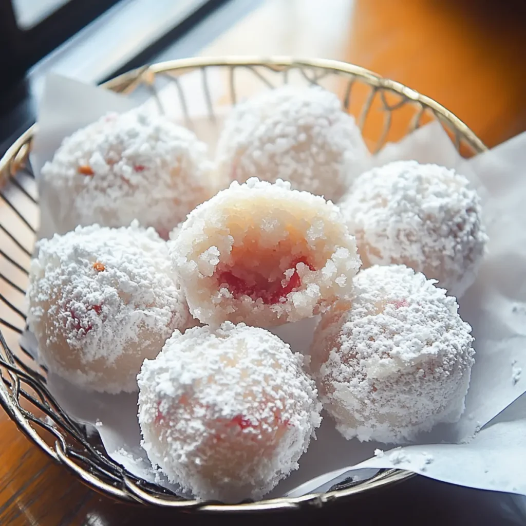 Almond Cherry Snowballs