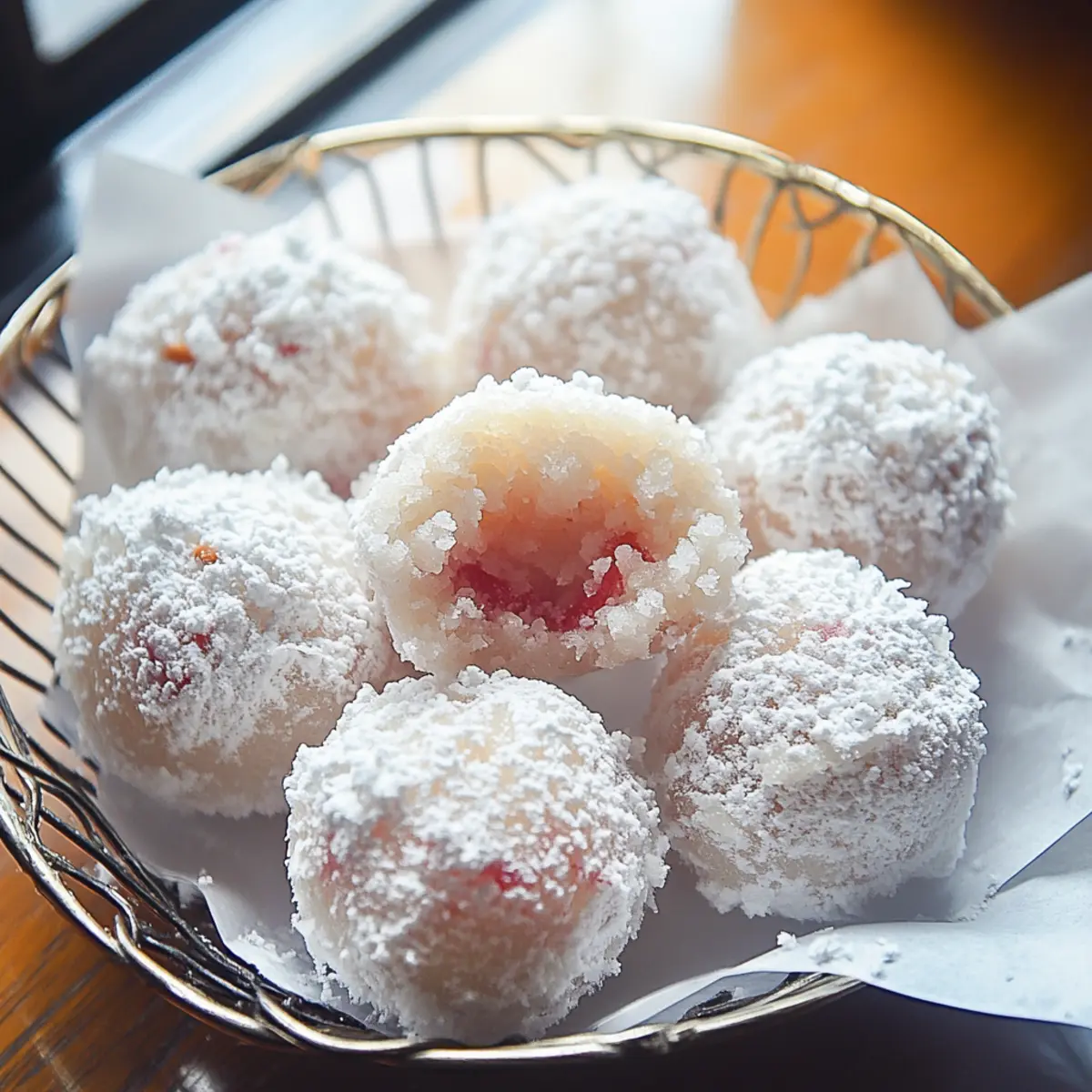 Almond Cherry Snowballs