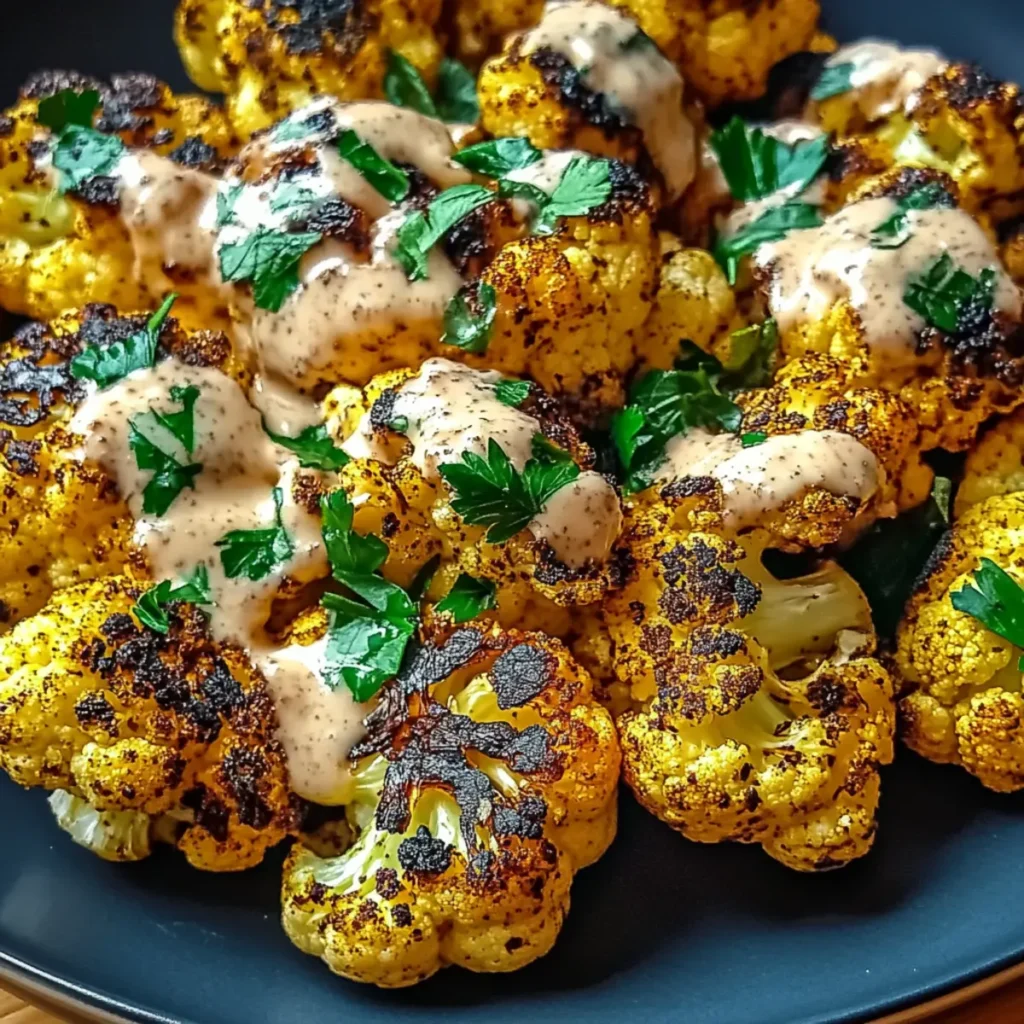 Savory Moroccan Cauliflower au Tahini et Miel