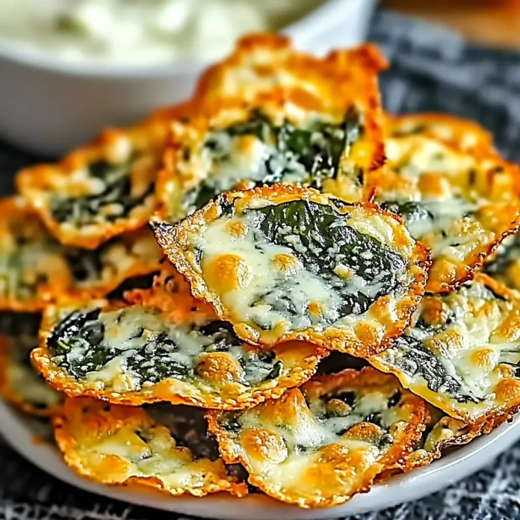 Delicious Mediterranean Spinach Cheese Crisps Recipe to Try
