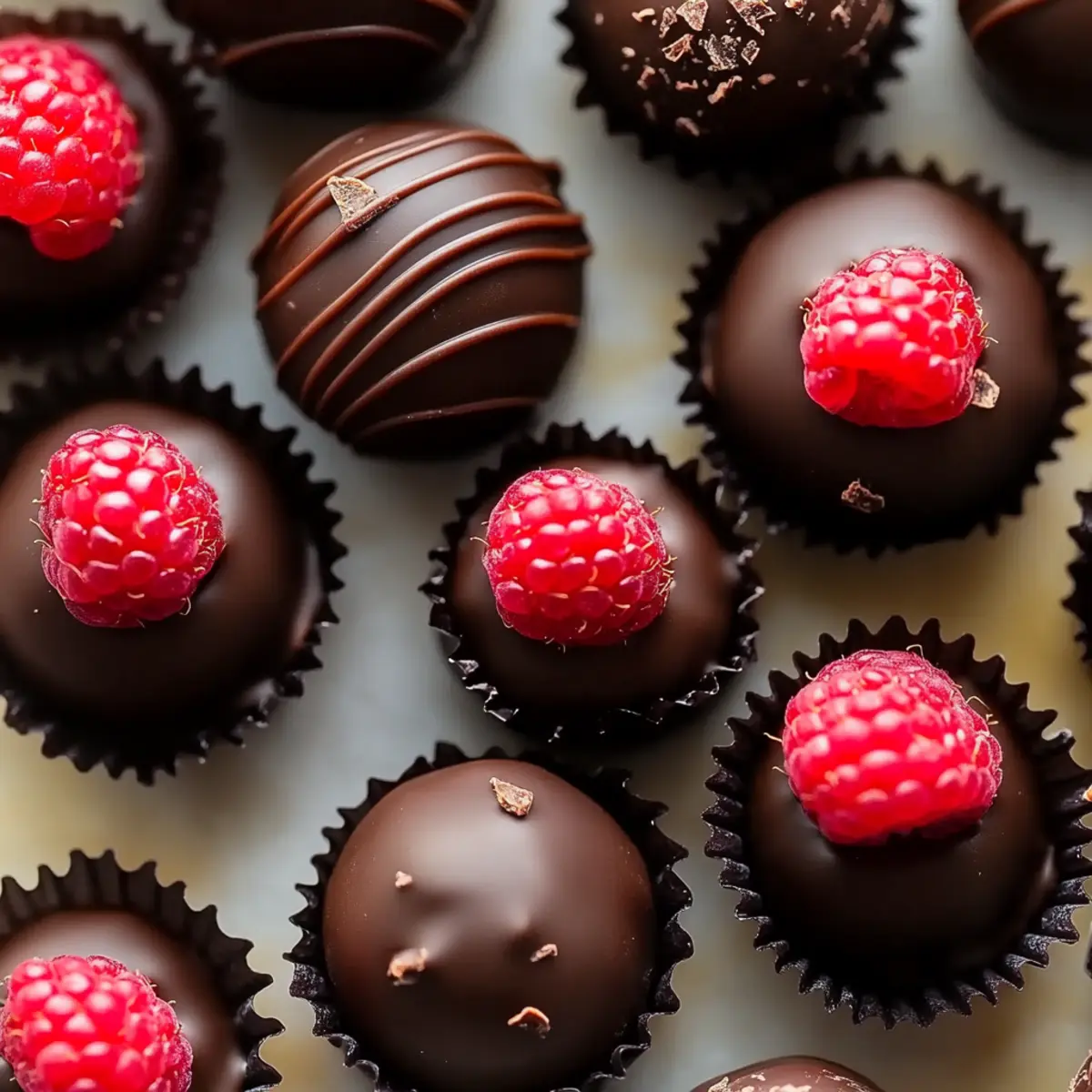 Decadent Chocolate Raspberry Truffles