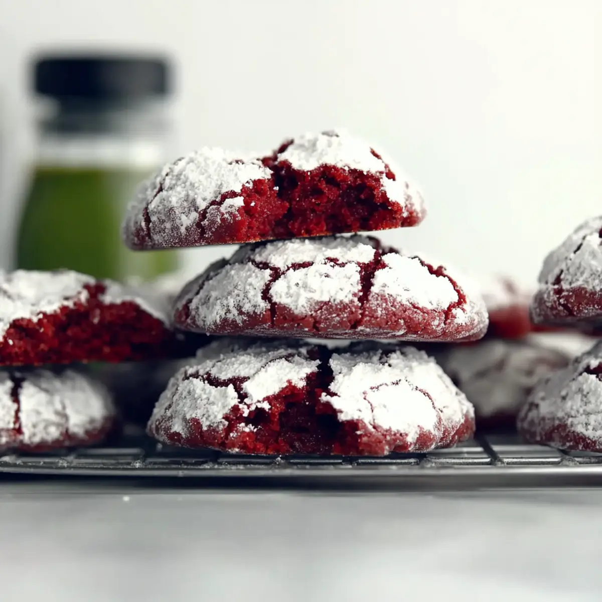 Red Velvet Crinkle Cookies