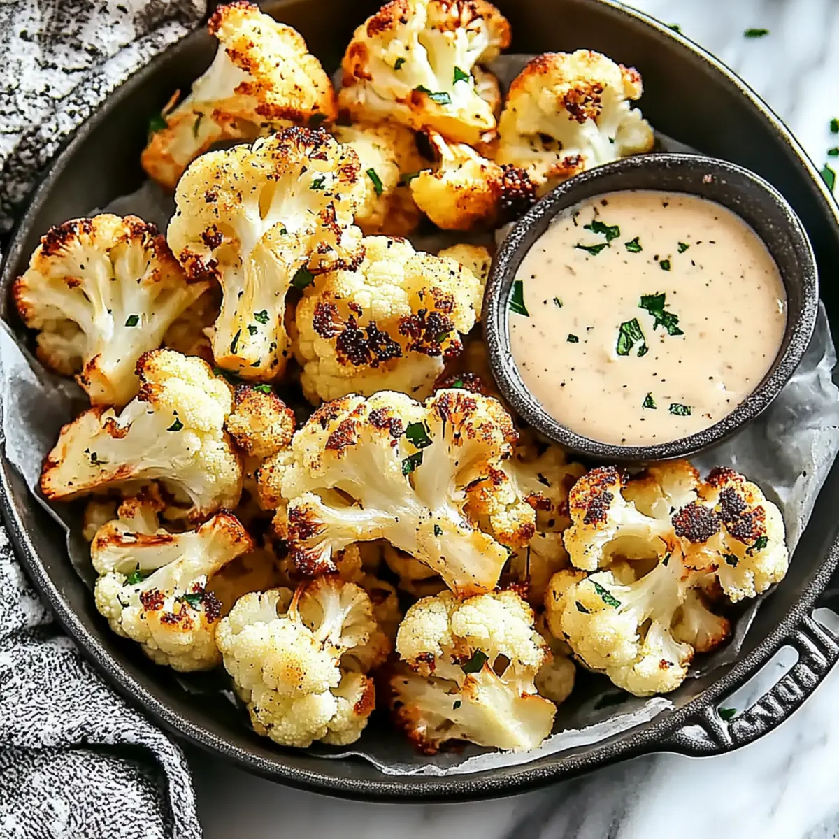 Garlic Parmesan Roasted Cauliflower