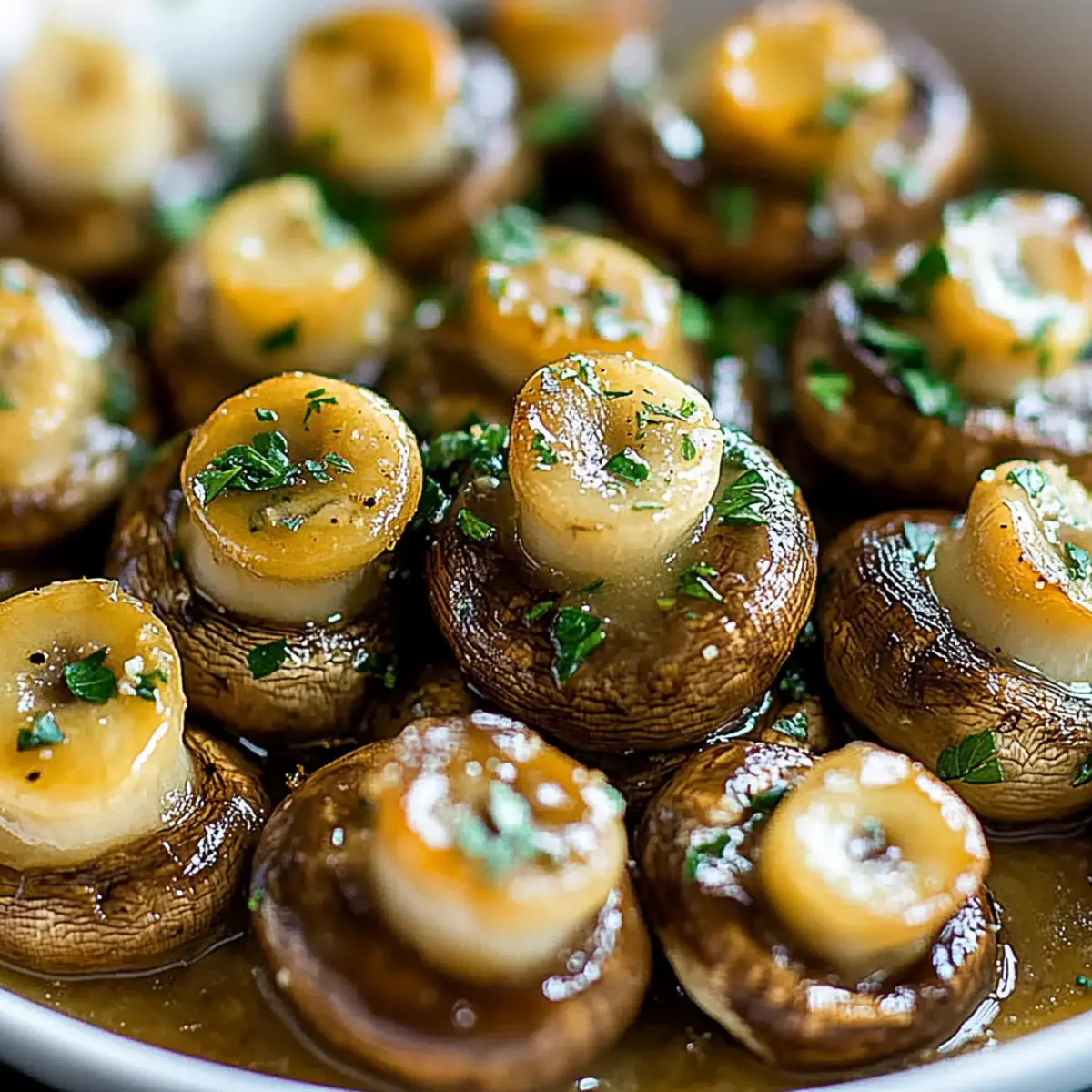 Garlic Butter Holiday Mushrooms
