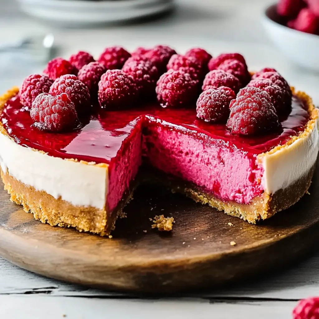 Baked Raspberry Cheesecake