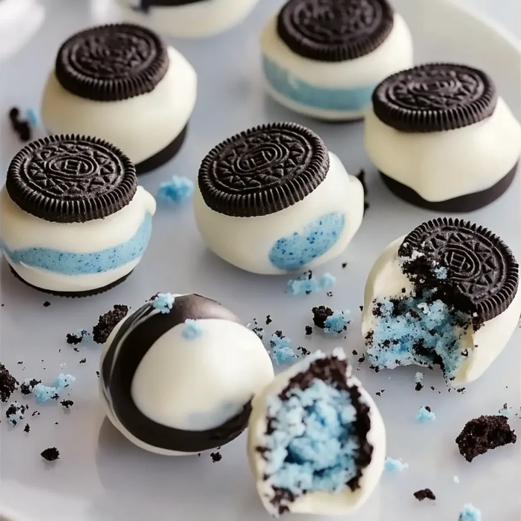 Delicious Blue Oreo-Filled Cake Pops