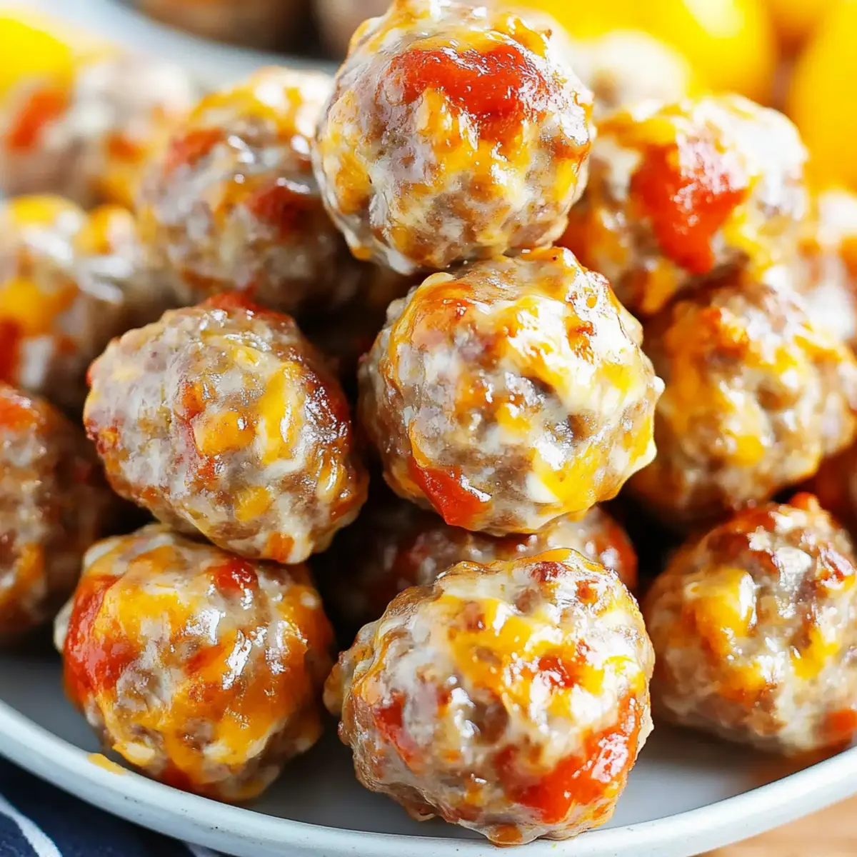 Fiery Rotel Cream Cheese Sausage Bites