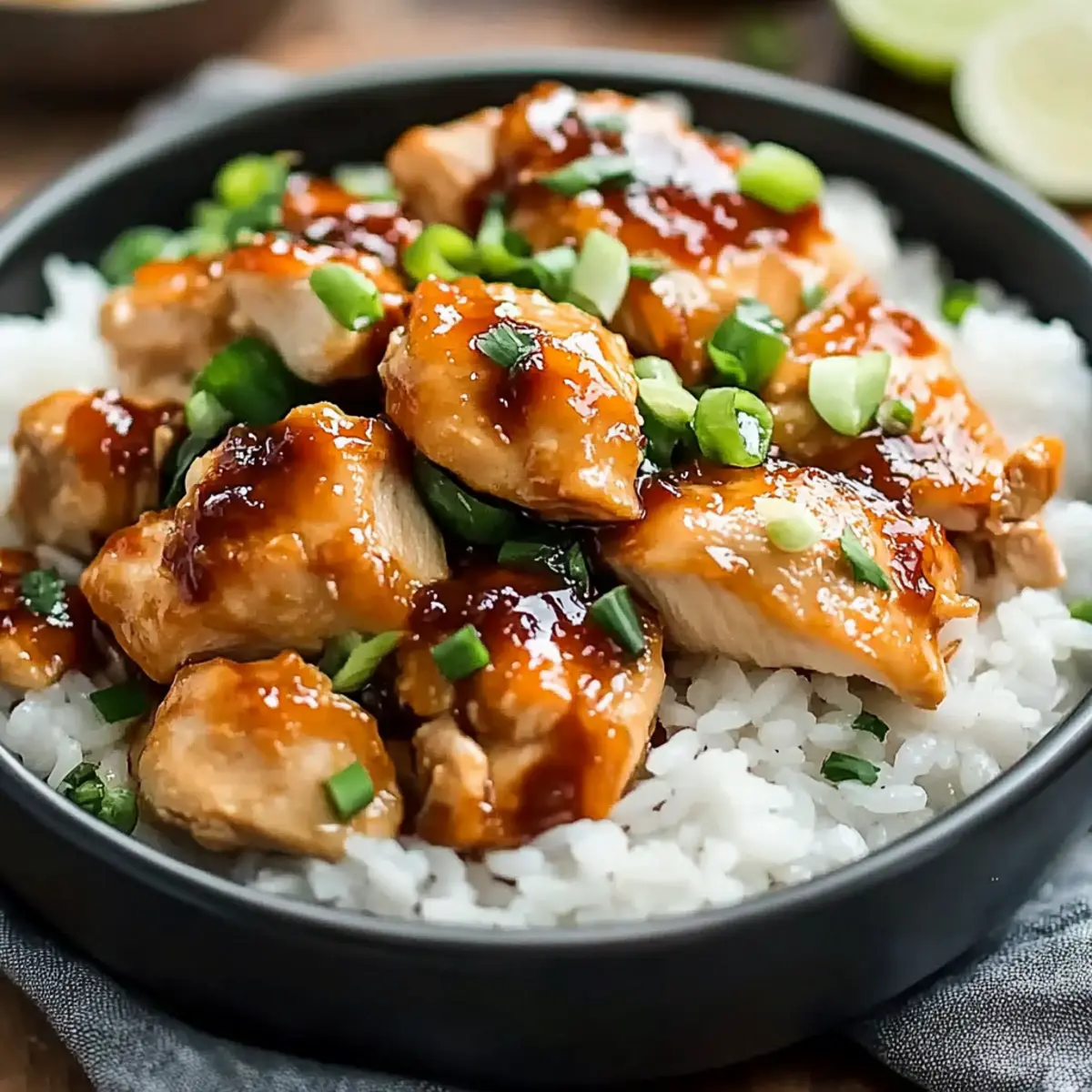 Sweet Chili Chicken Rice Bowls with Chicken Thighs