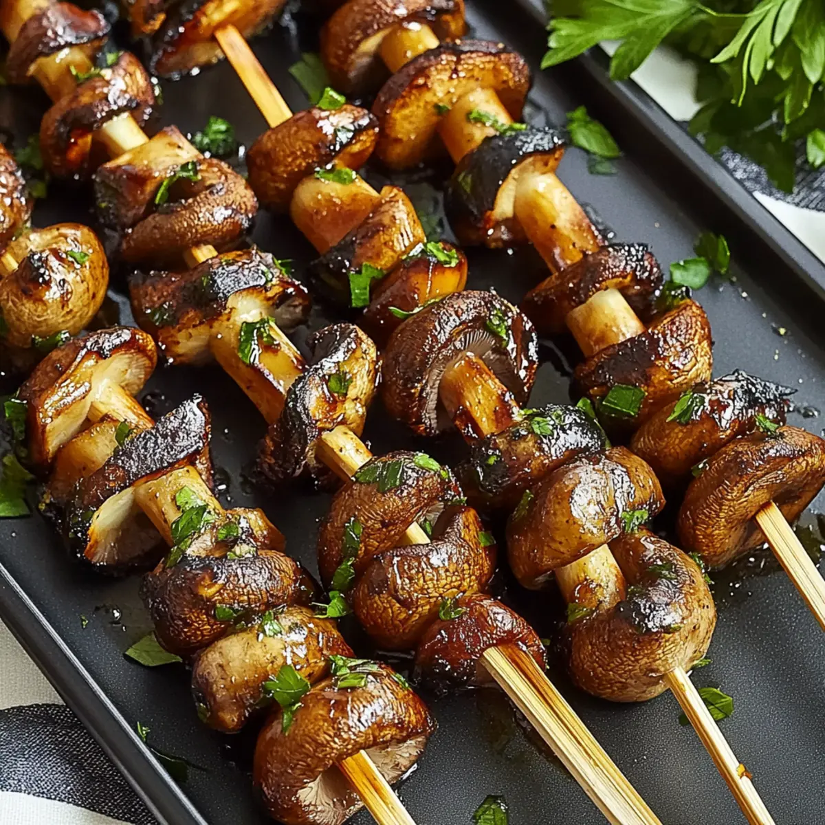 Delicious Marinated Grilled Mushroom Skewers Recipe for Summer