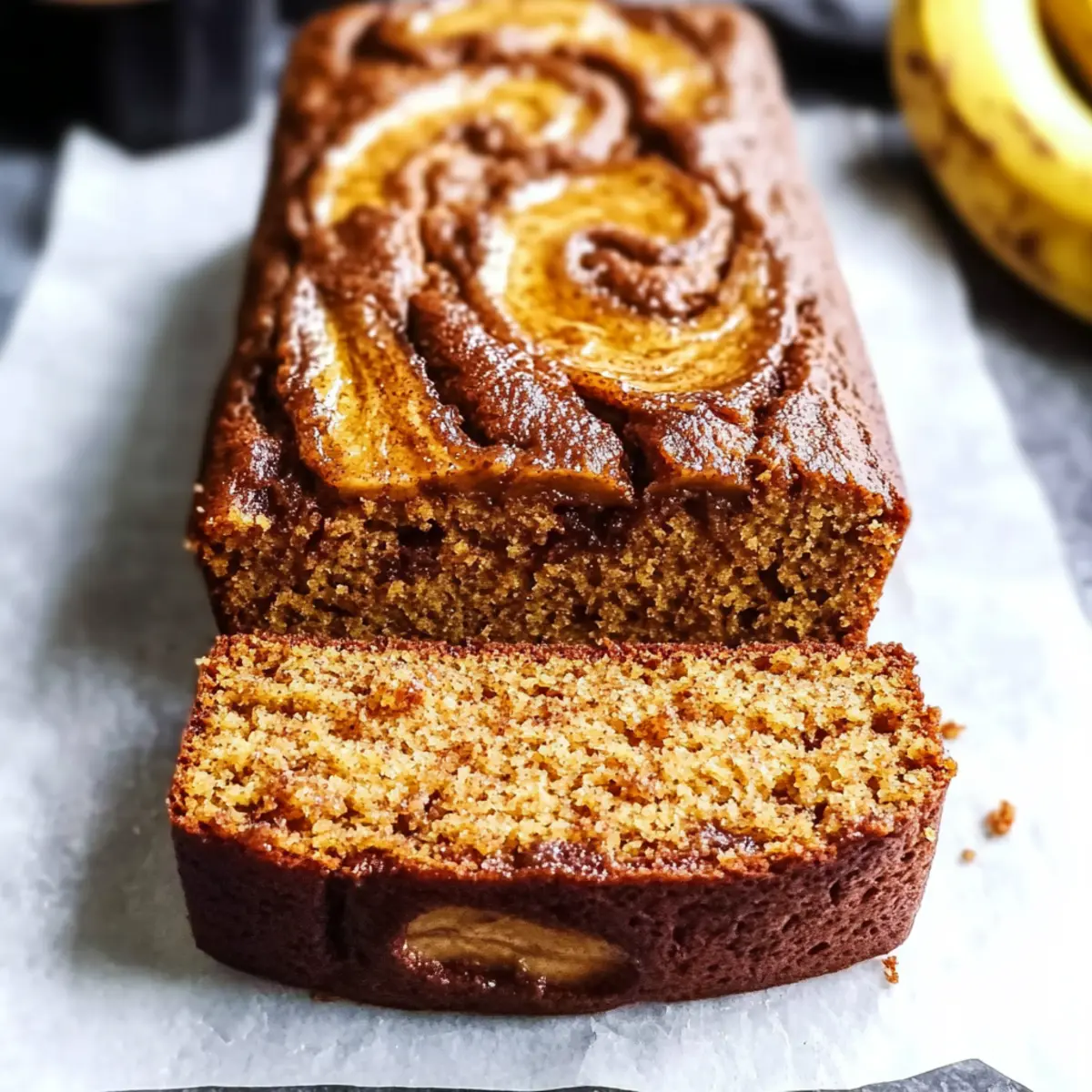 Cinnamon Swirl Paleo Pumpkin Banana Bread
