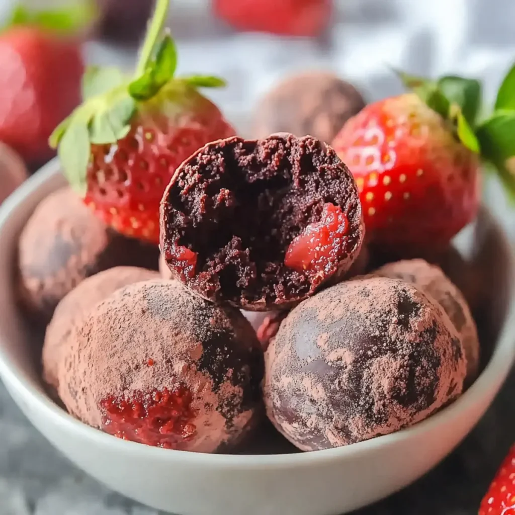 Strawberry Chocolate Truffles