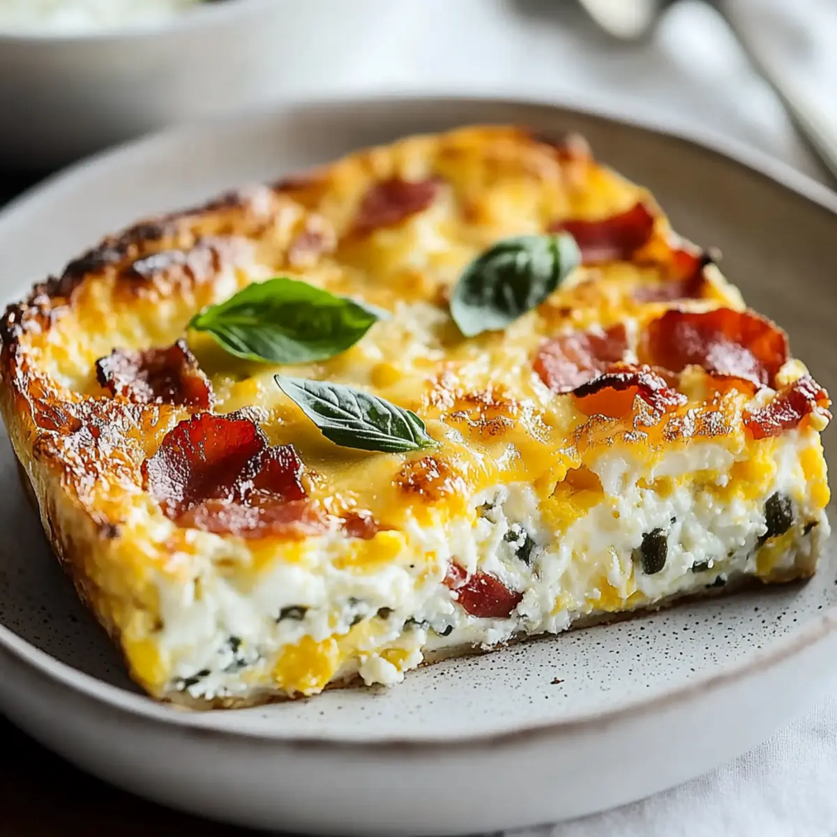 Delicious Baked Eggs with Cottage Cheese and Bacon Recipe