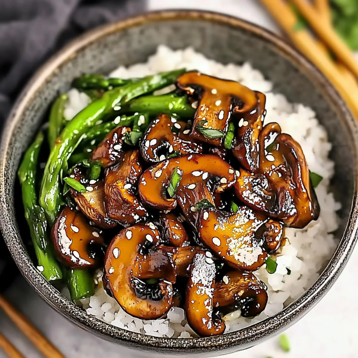 Sticky Shiitake Mushrooms