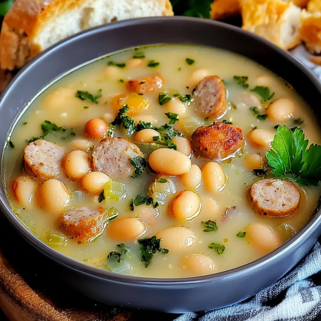 Creamy Bean Soup with Sausage