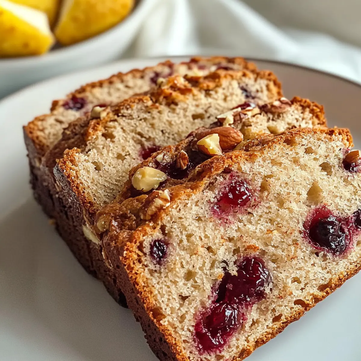 Easy Cranberry Walnut Bread Recipe - No Knead and Delicious