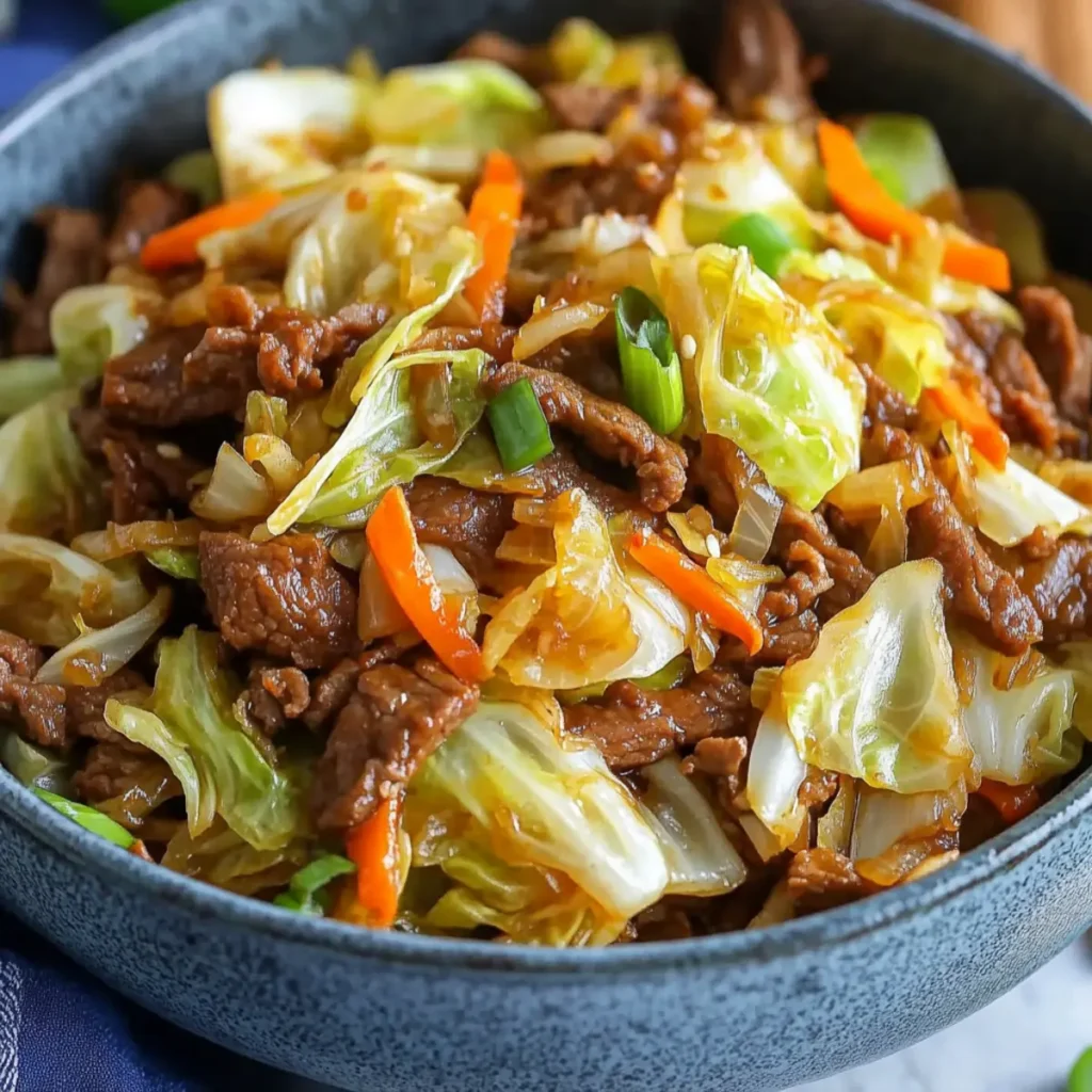 Delicious Asian-Style Stir-Fried Cabbage with Beef Recipe