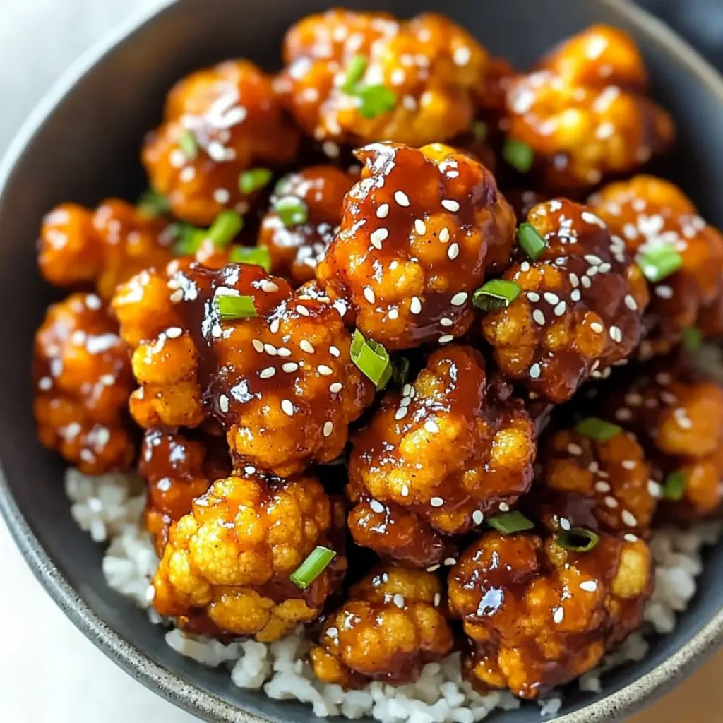 Sticky Sesame Cauliflower Wings