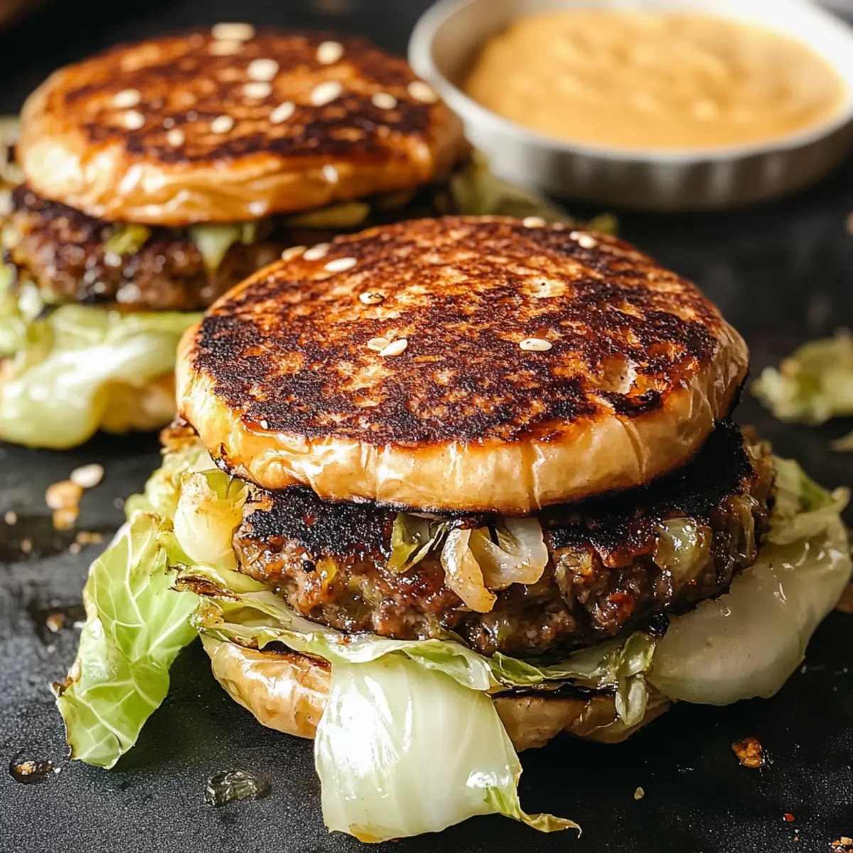 Oven-Baked Cabbage Burgers