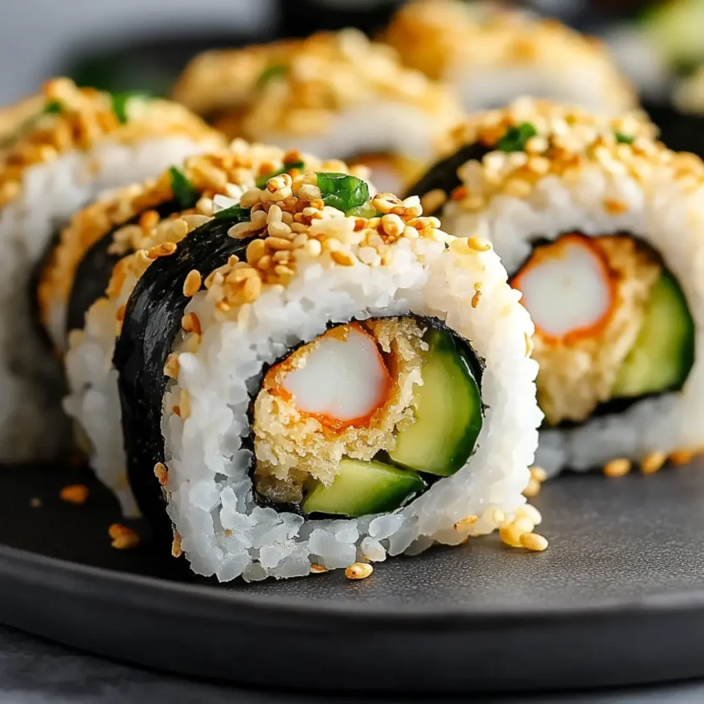 California Crunch Roll Sushi: Easy Vegan Sushi Rolls Recipe