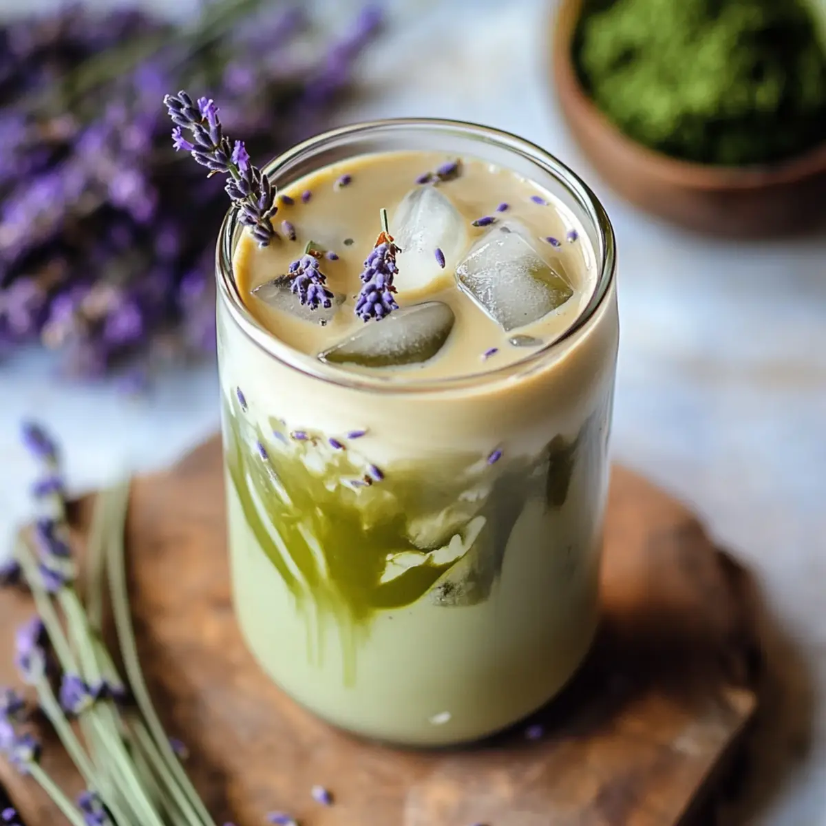 Iced Honey Lavender Matcha Latte