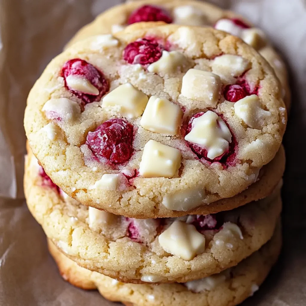White Chocolate Raspberry Cookies